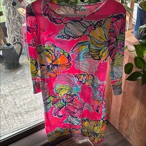 Lilly Pulitzer Pink and Blue Floral Dress